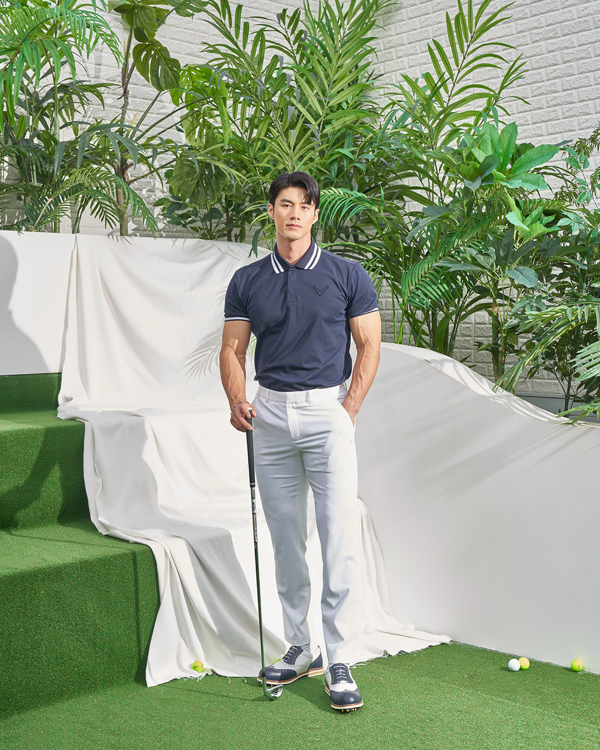 ALCGF001 노블 윙팁 클래식 골프화 네이비