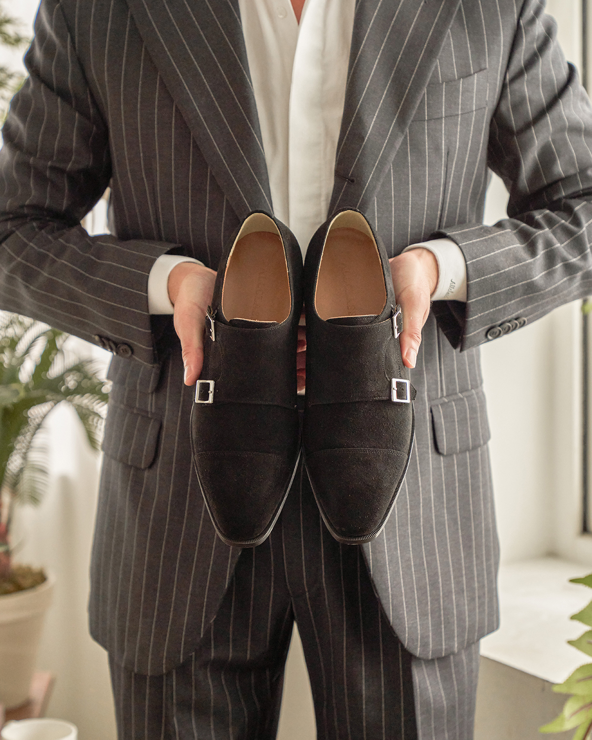 Ardor Monk-strap #1003 [Black suede]