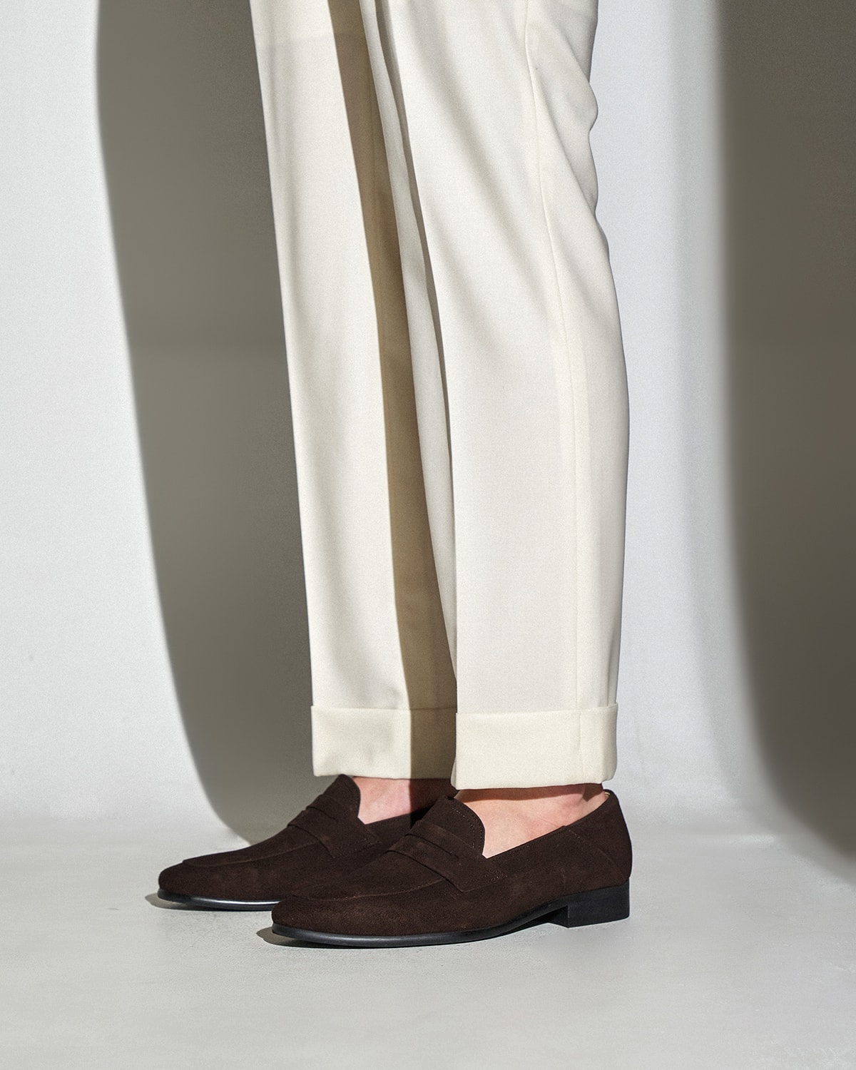 Luce Penny Loafers #027 [Dark brown suede]