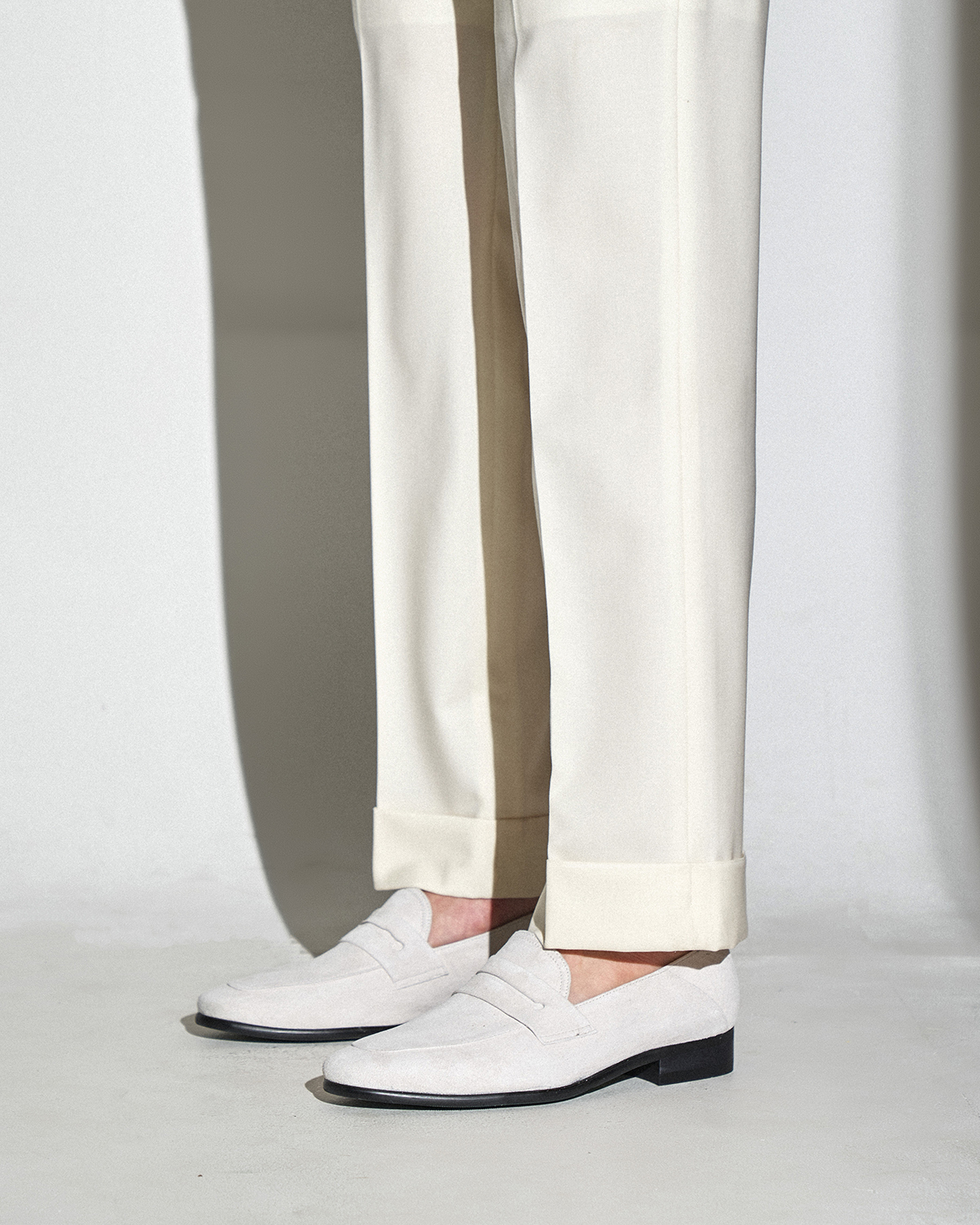 Luce Penny Loafers #027 [White suede]