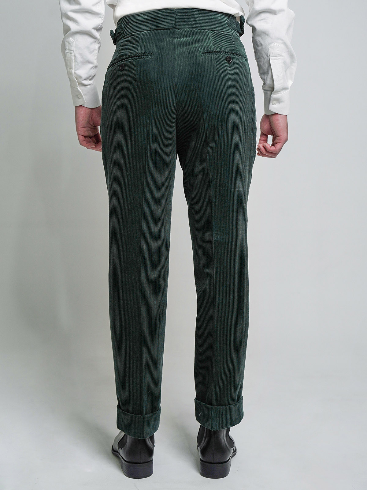 Tailored 2-Pleats Pants #011 [Green corduroy]