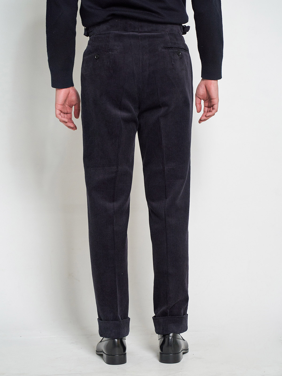 Tailored 2-Pleats Pants #011 [Navy corduroy]