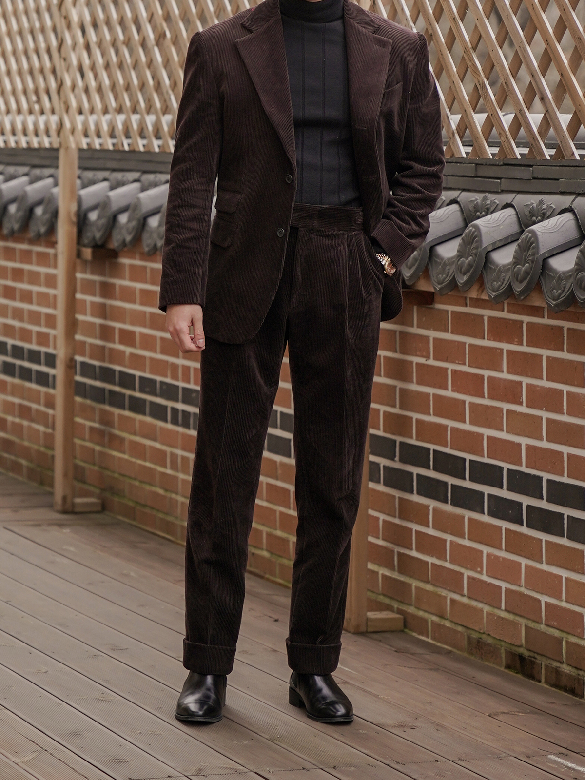 Tailored Jacket #001 [D.brown corduroy]