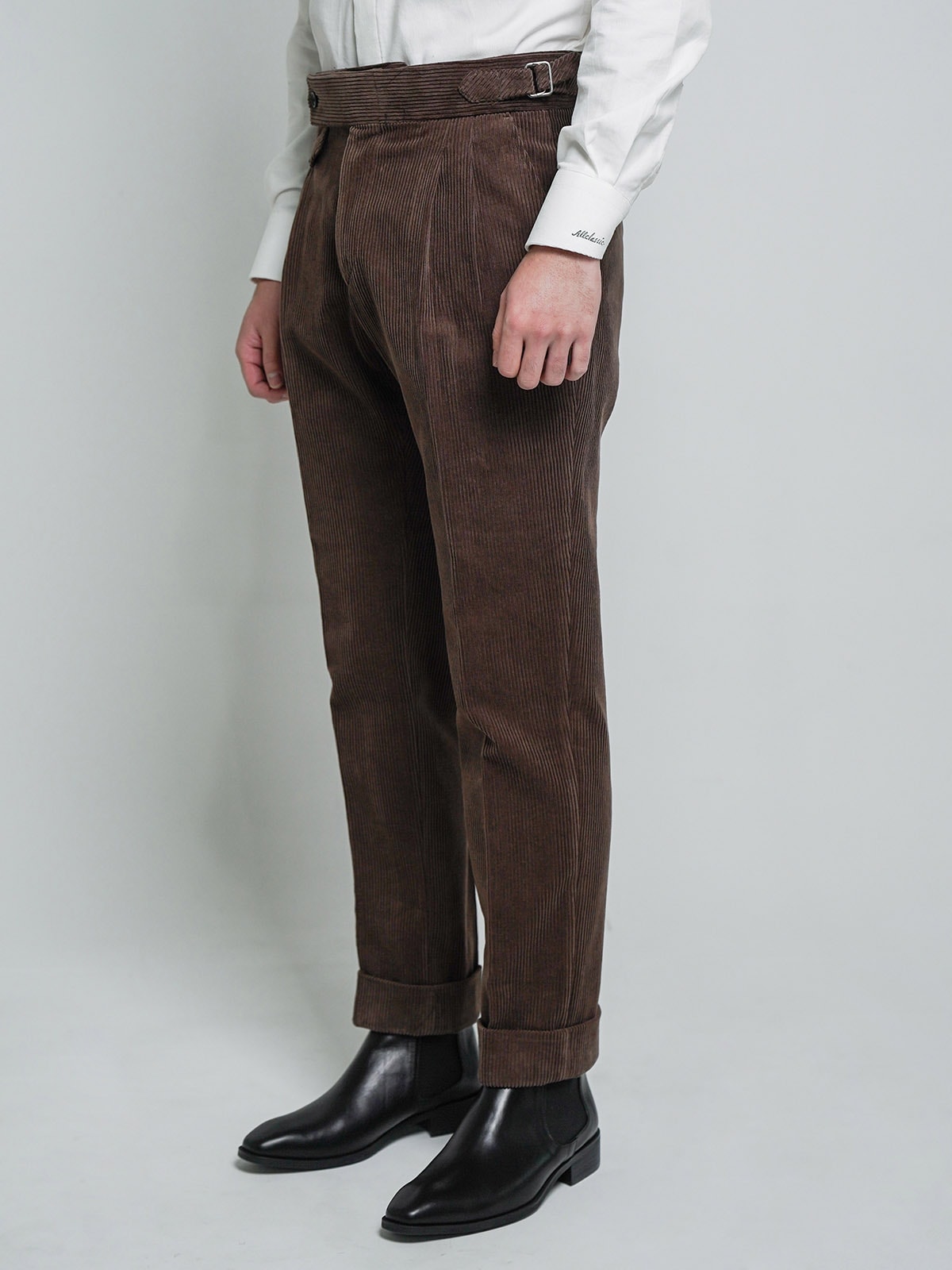 Tailored 2-Pleats Pants #011 [Brown corduroy]
