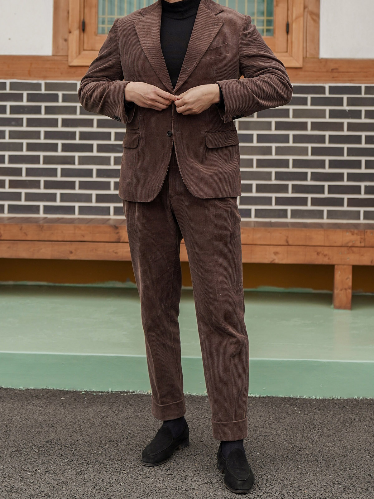 Tailored 2-Pleats Pants #011 [Brown corduroy]