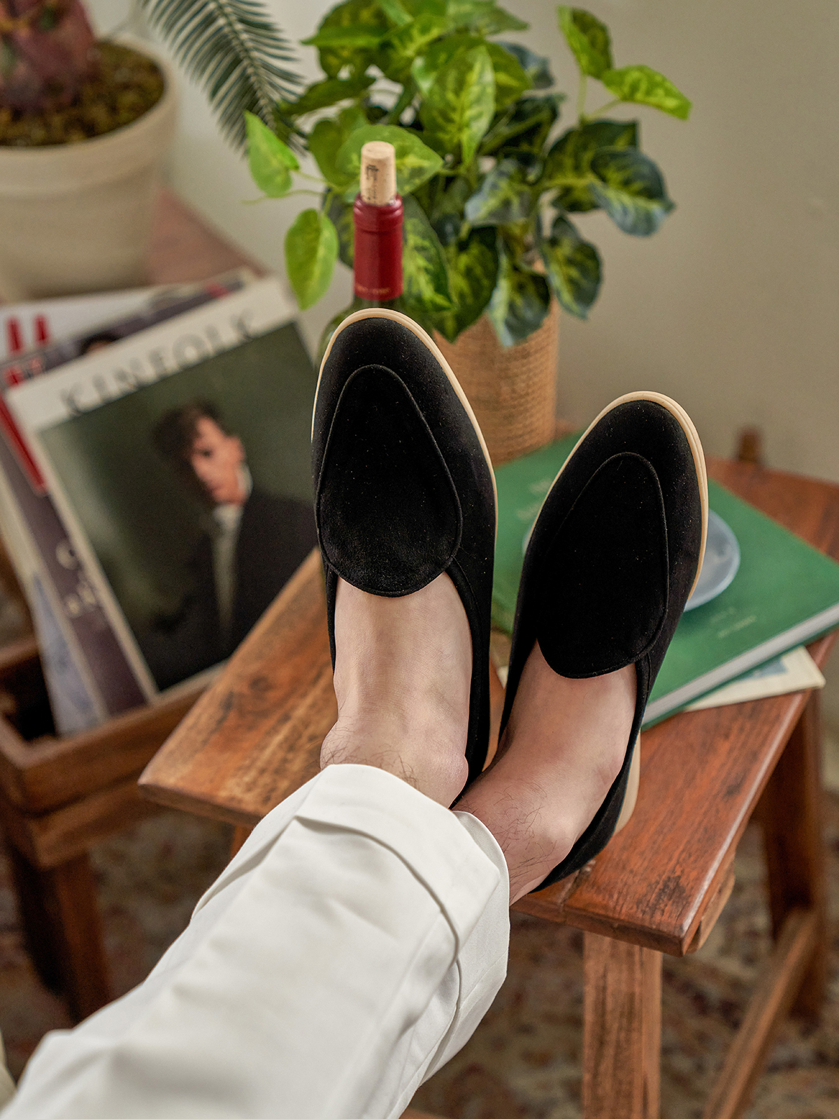 Resort Belgian Loafers #500 [Black suede]