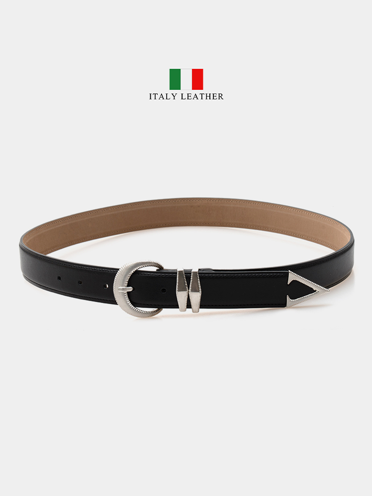 Signature AC Belt #001 [Black & Silver]