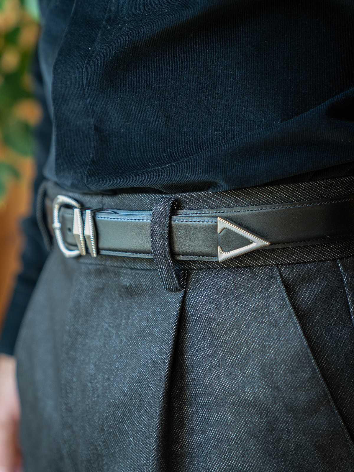 Signature AC Belt #001 [Black & Silver]