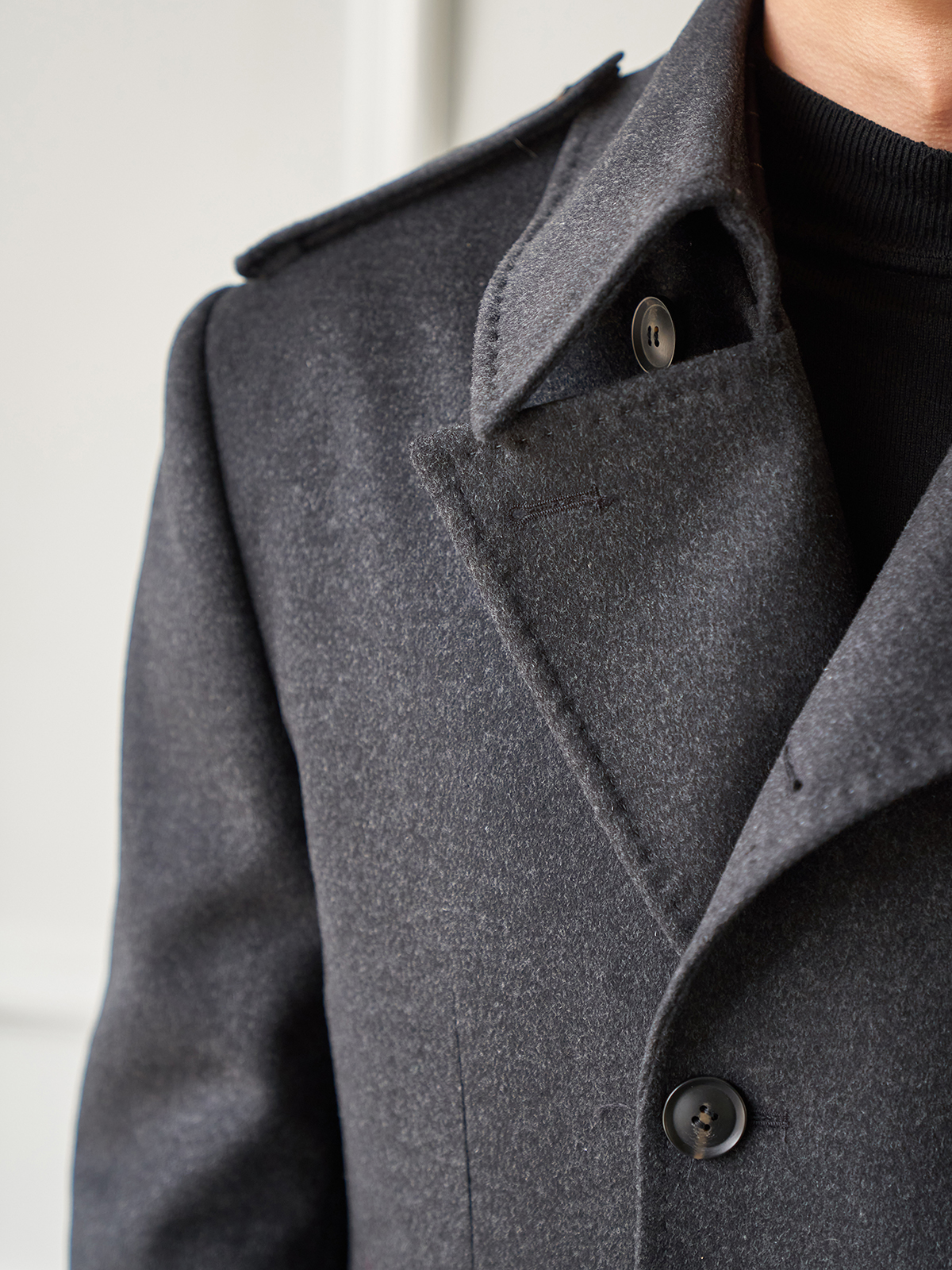Tailored Great Coat #001 [Charcoal]