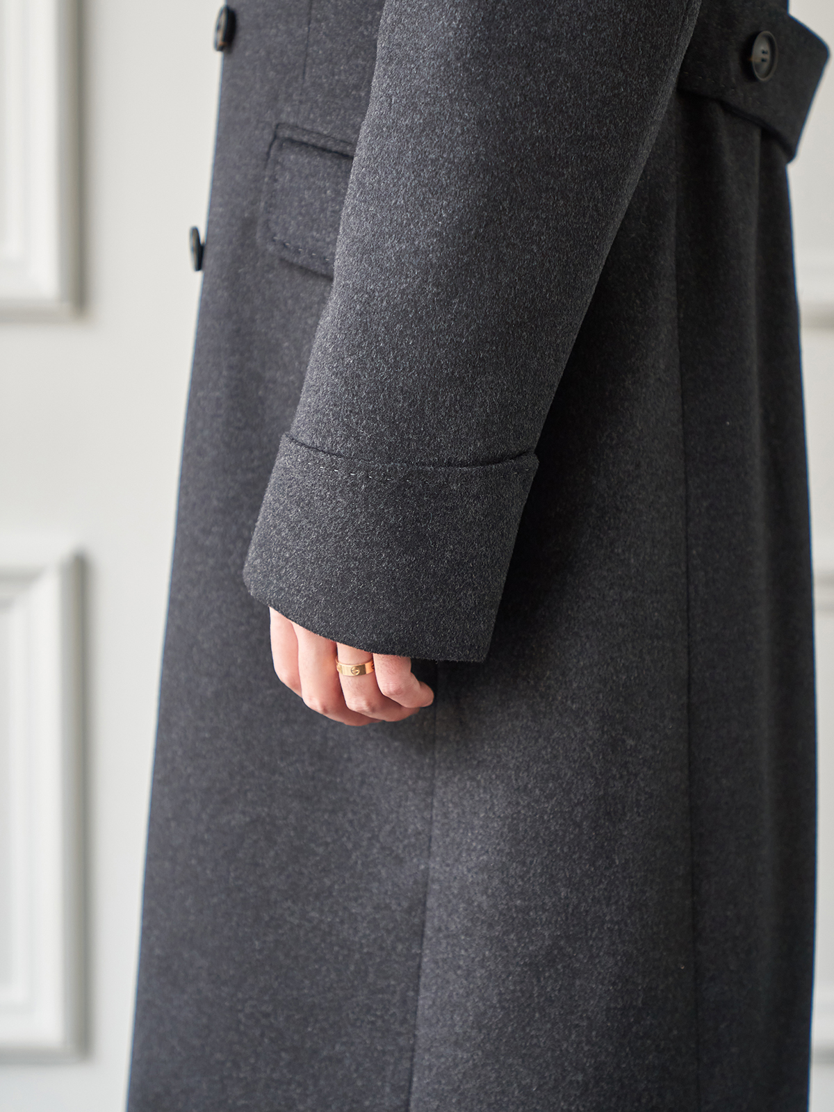 Tailored Great Coat #001 [Charcoal]
