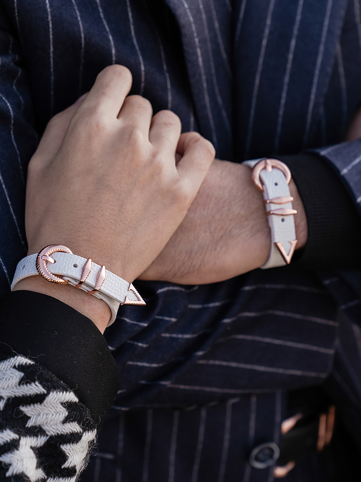 Signature AC Bracelet #001 [White & Rose gold]