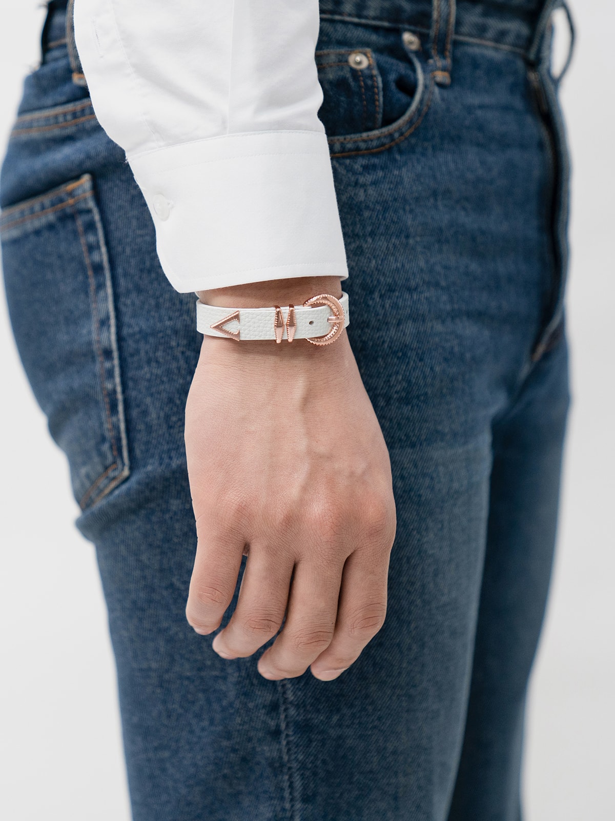 Signature AC Bracelet #001 [White & Rose gold]