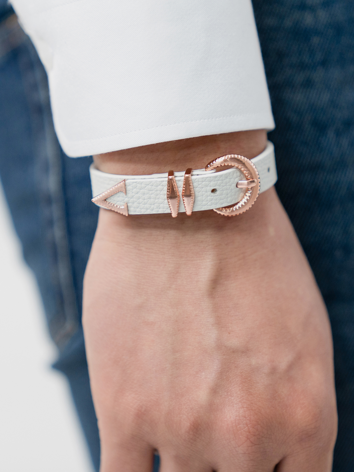 Signature AC Bracelet #001 [White & Rose gold]