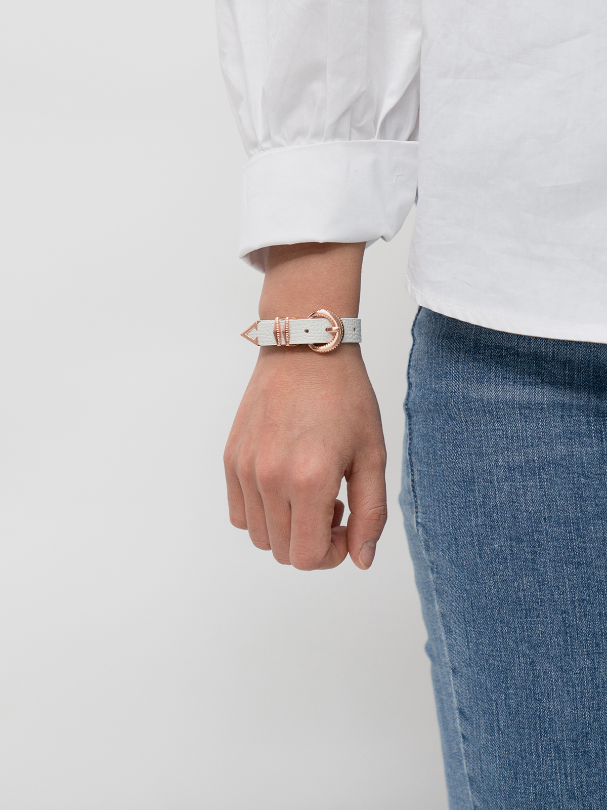 Signature AC Bracelet #001 [White & Rose gold]