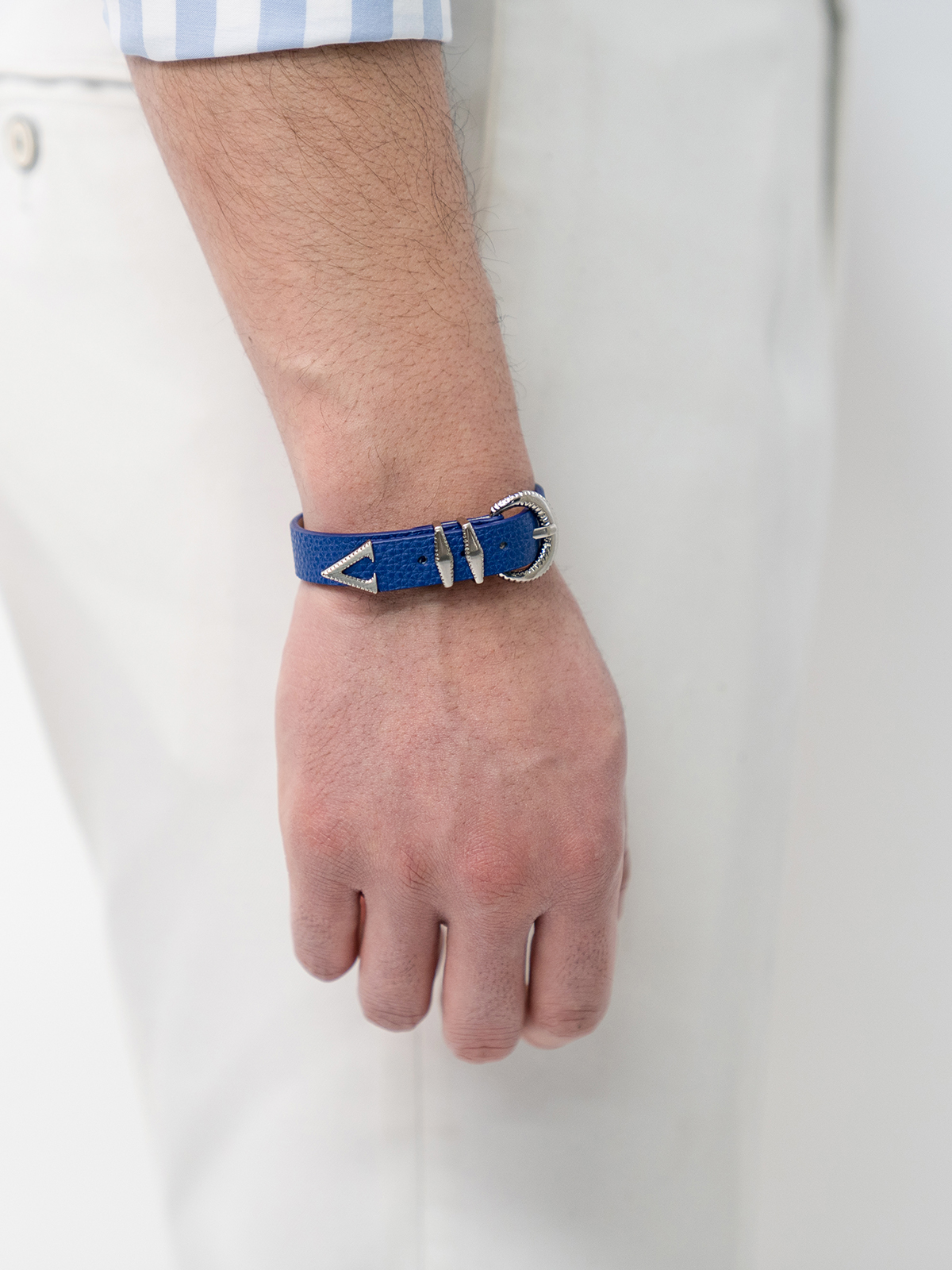 Signature AC Belt #001 [Blue & Silver]