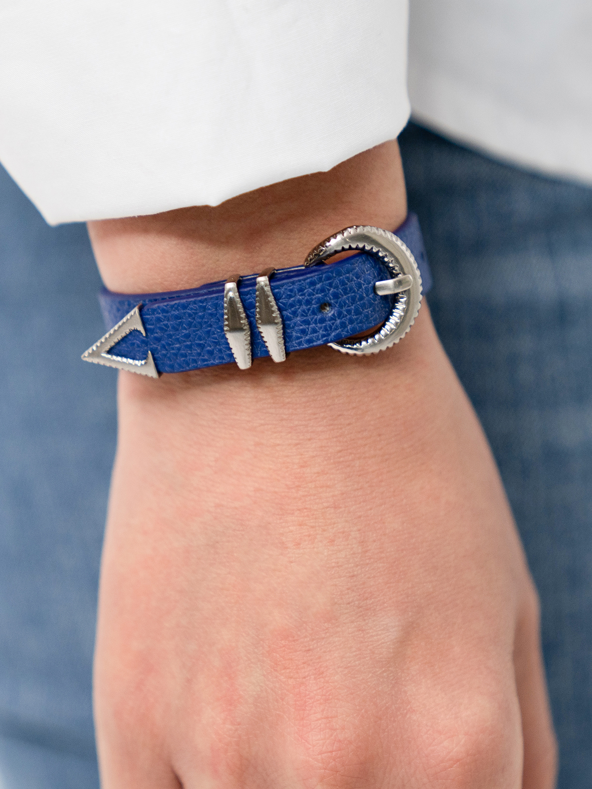 Signature AC Belt #001 [Blue & Silver]