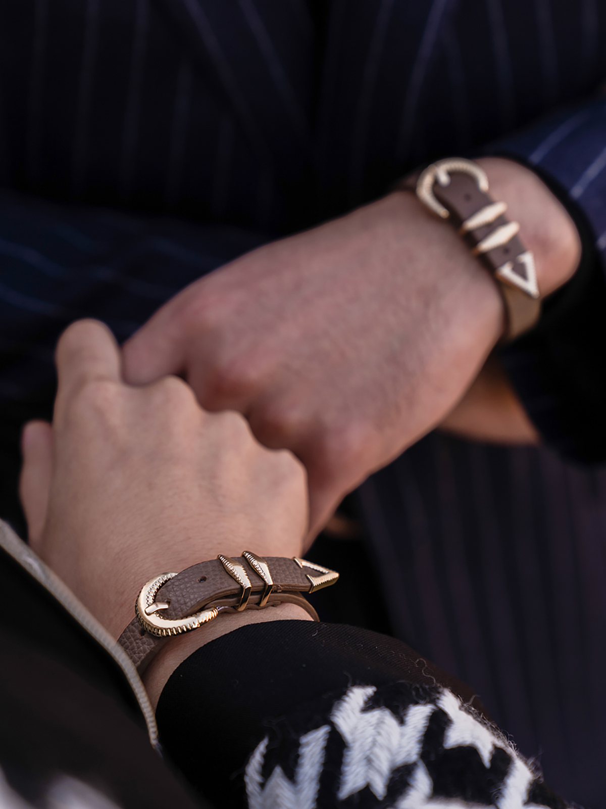 Signature AC Belt #001 [Etoupe & Gold]