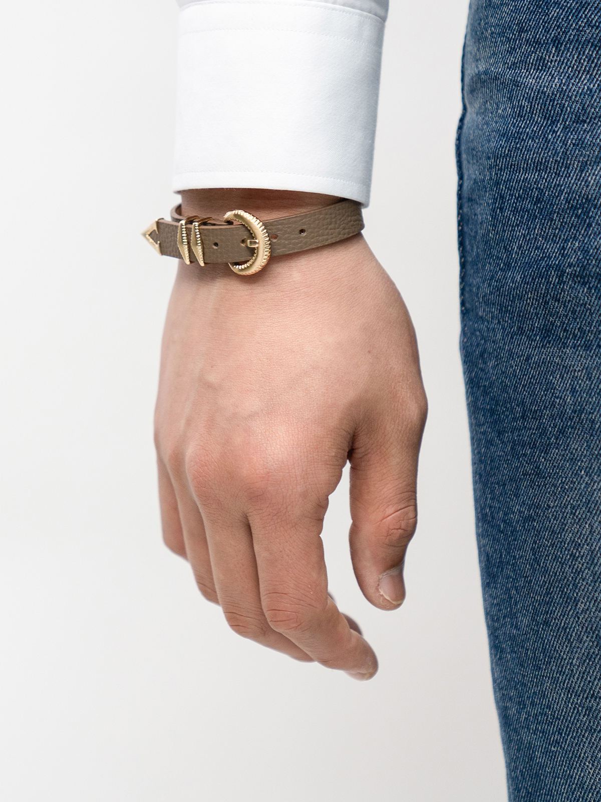 Signature AC Belt #001 [Etoupe & Gold]