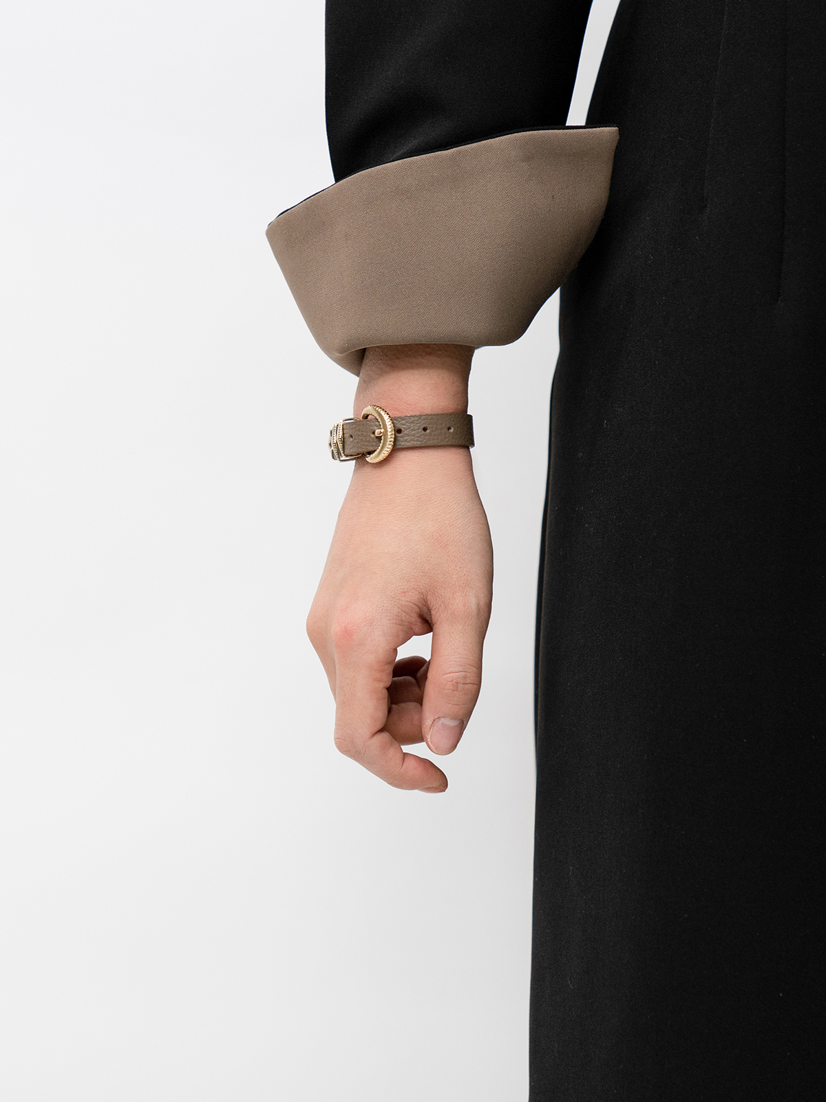 Signature AC Belt #001 [Etoupe & Gold]