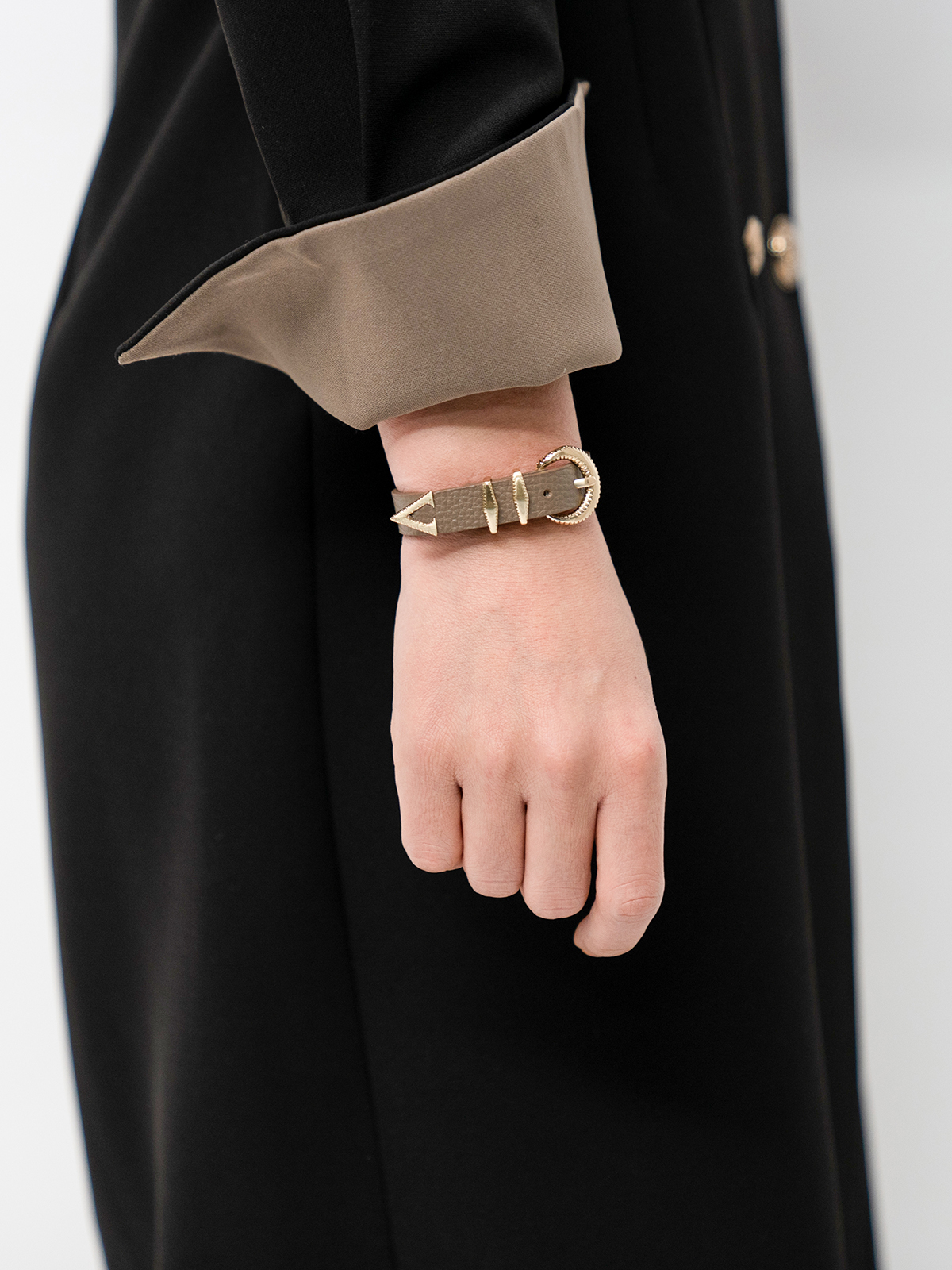 Signature AC Belt #001 [Etoupe & Gold]