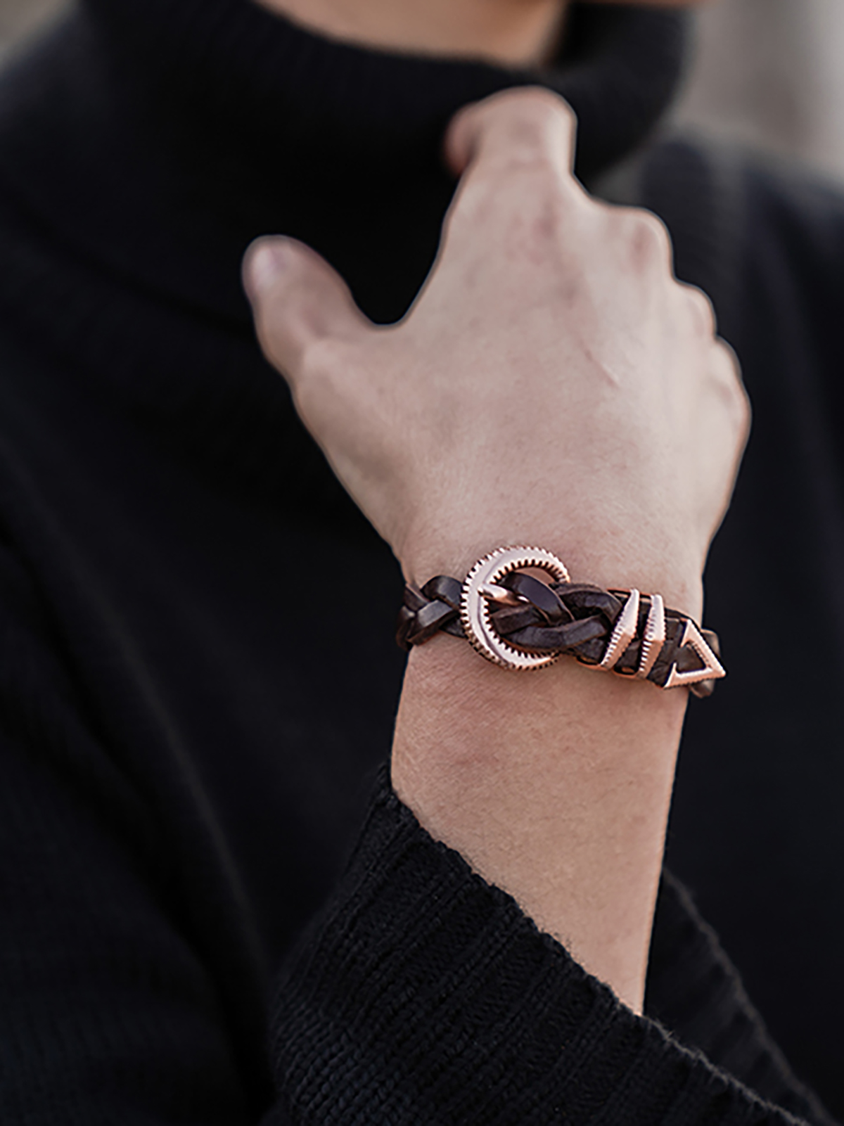 Signature AC Belt #001 [W.brown & Rose gold]