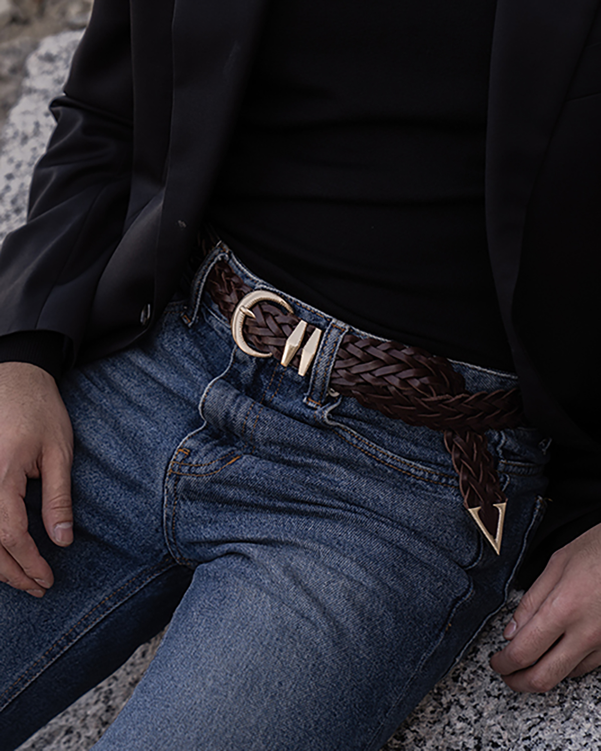 Signature AC Belt #001 [W.Brown & Gold]