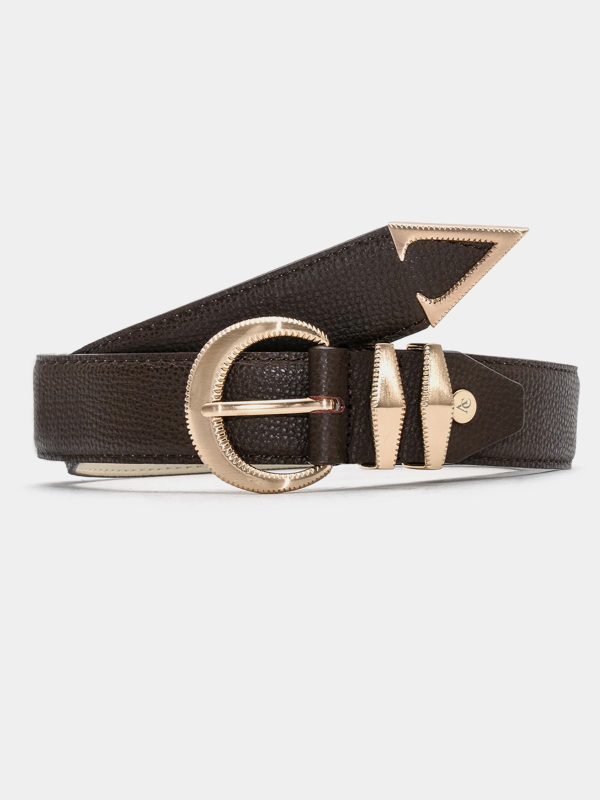 Signature AC Belt #001 [D.brown & Gold]