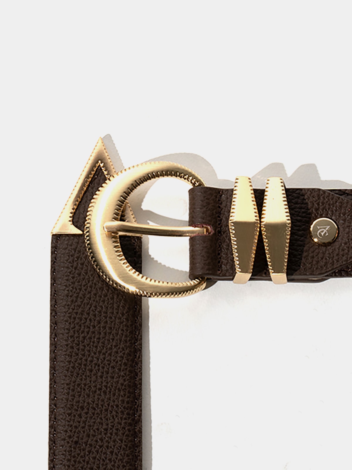 Signature AC Belt #001 [D.brown & Gold]