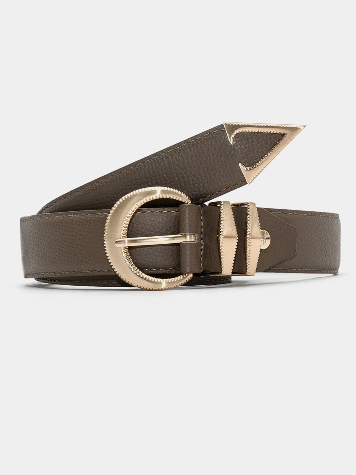 Signature AC Belt #001 [Etoupe & Gold]