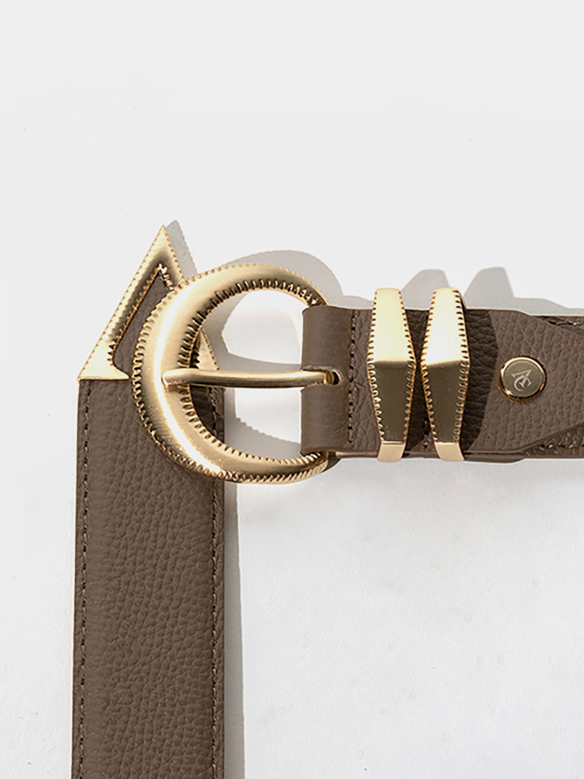 Signature AC Belt #001 [Etoupe & Gold]