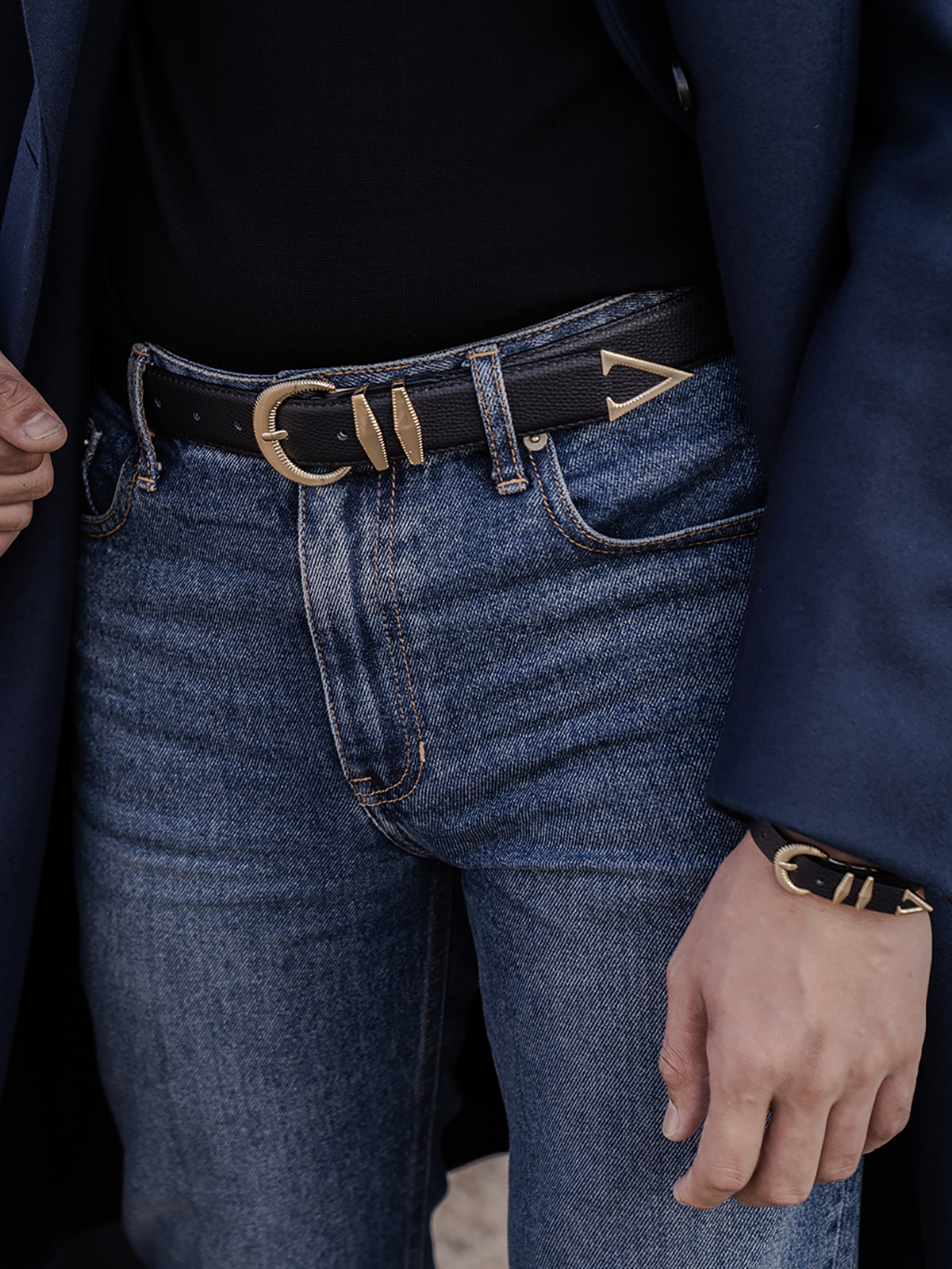 Signature AC Belt #001 [Black & Gold]