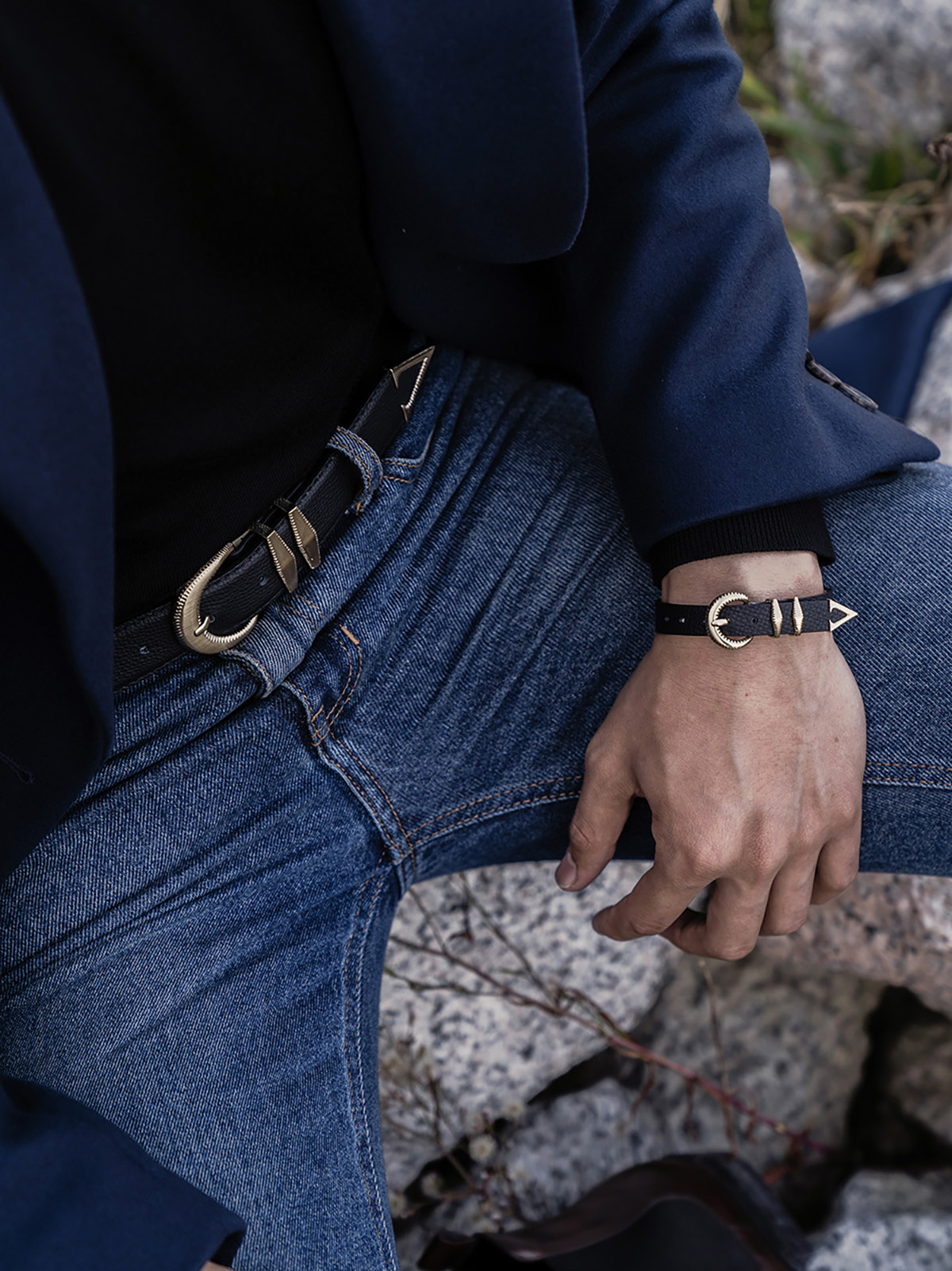 Signature AC Belt #001 [Black & Gold]