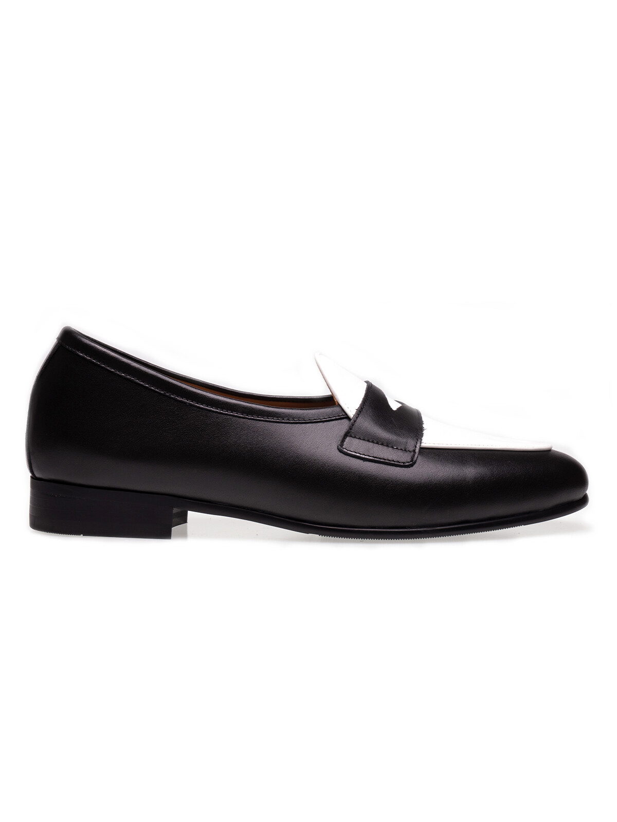 Belgian Penny Loafers #4401 [Black ＆White]