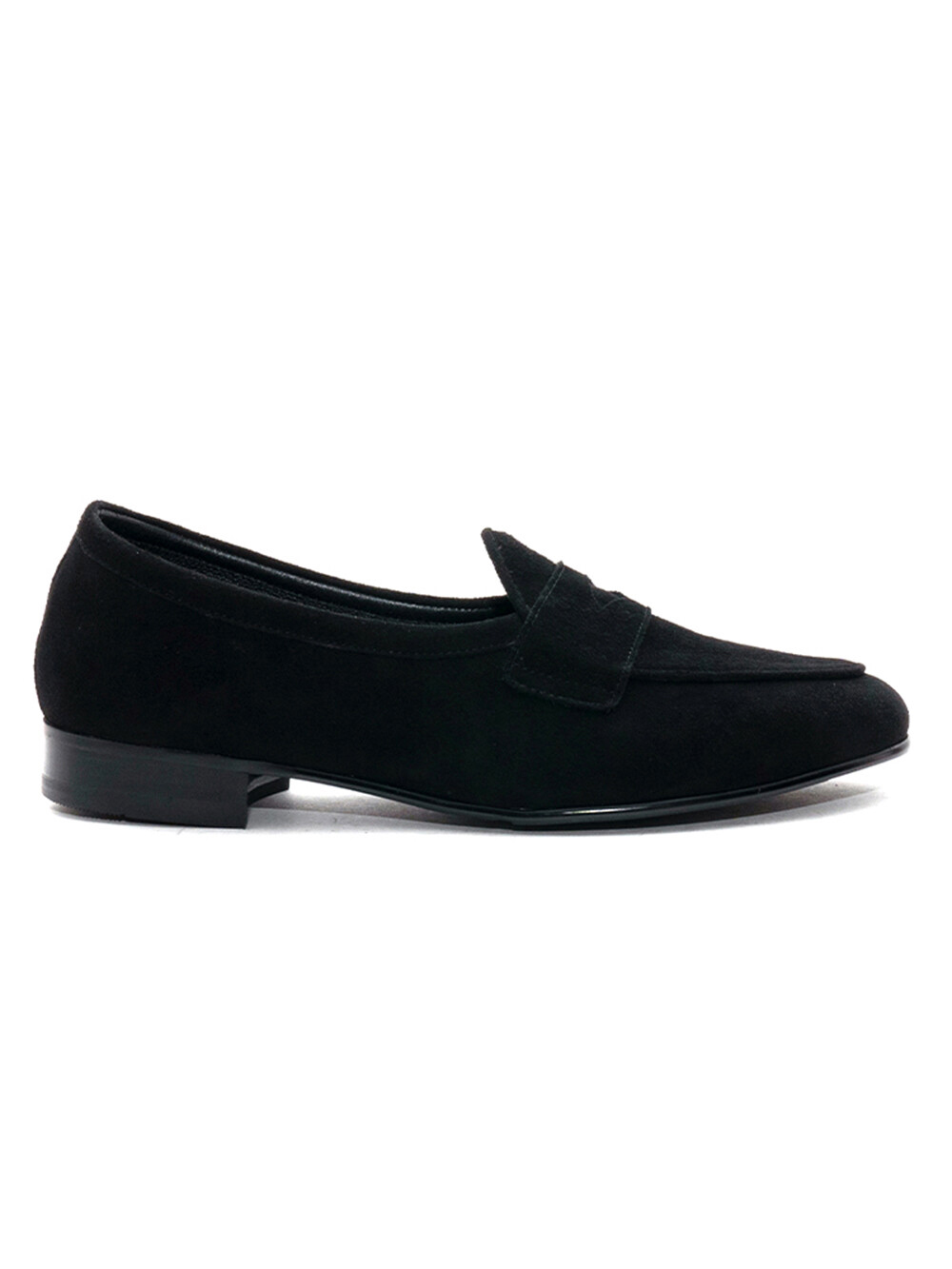 Belgian Penny Loafers #4401 [Black suede]