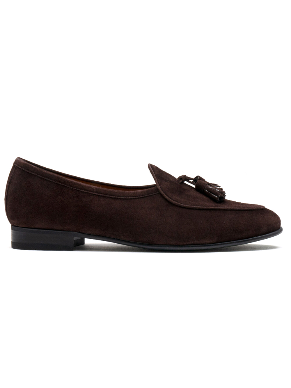 Belgian Tassel Loafers #4402 [Dark brown suede]