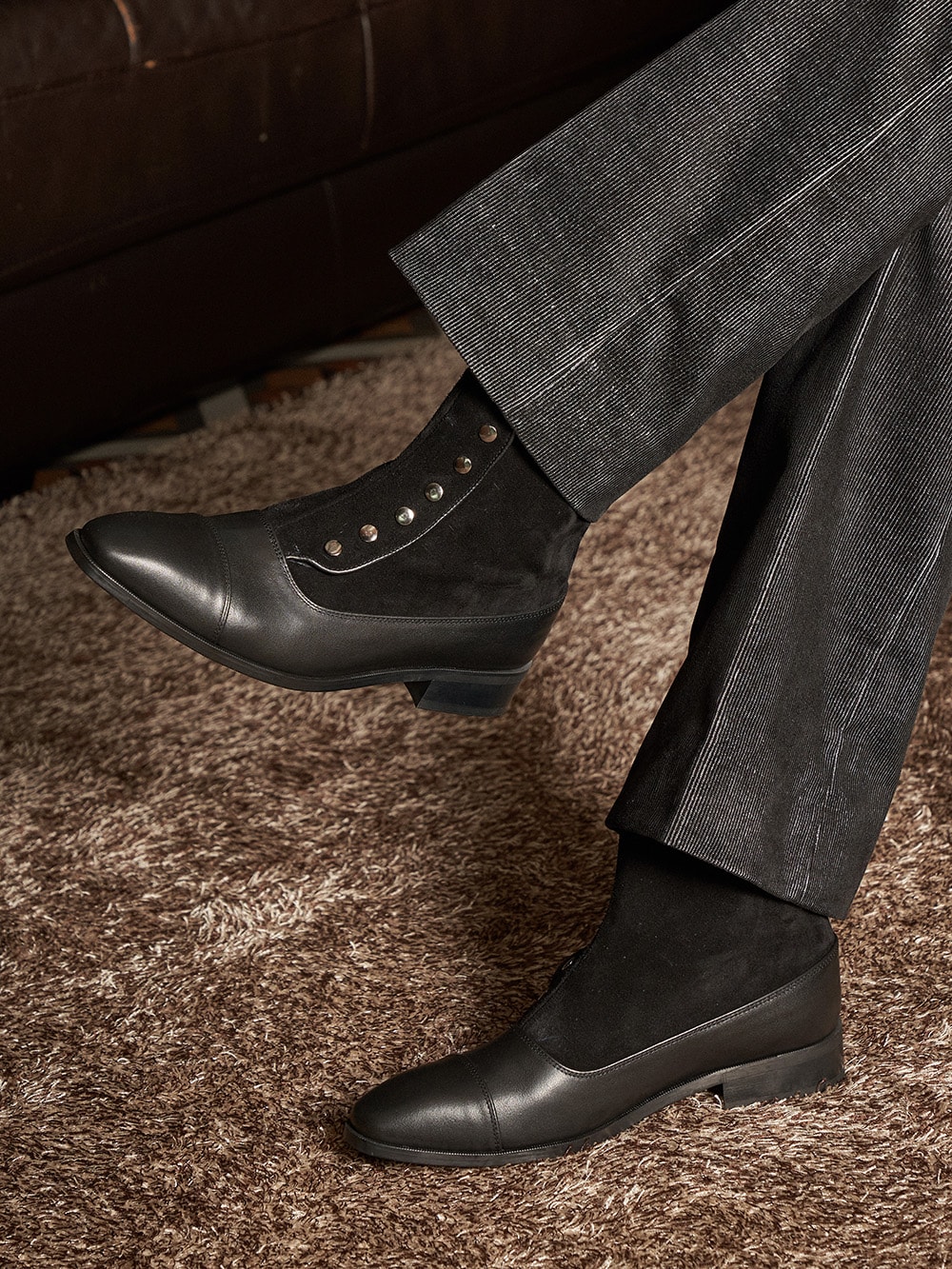 Ardor Button boots #140 [Black suede]