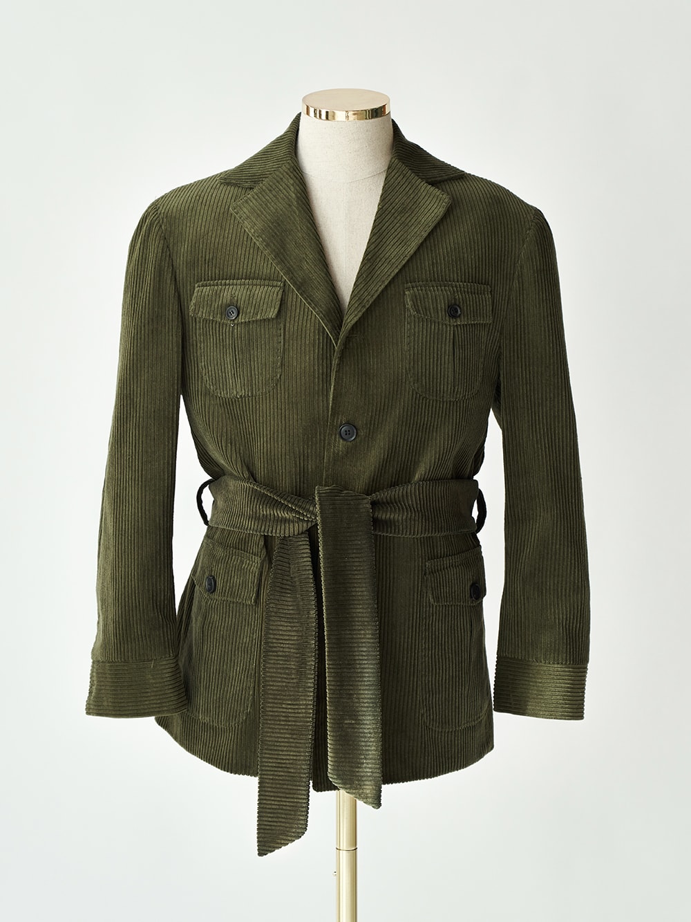 Tailored Safari Jacket #002 [Khaki corduroy]