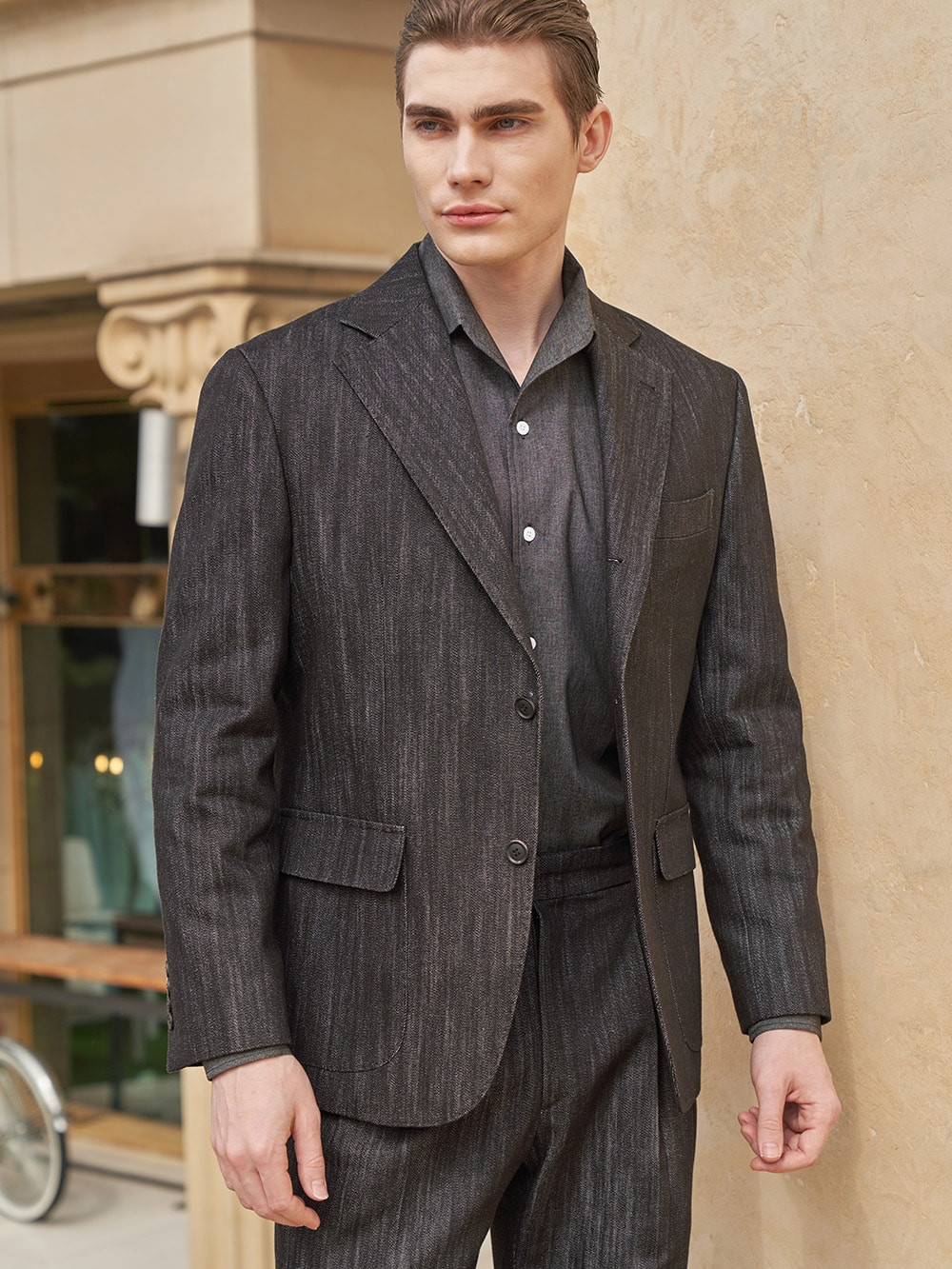 Tailored Denim Jacket #003 [black]