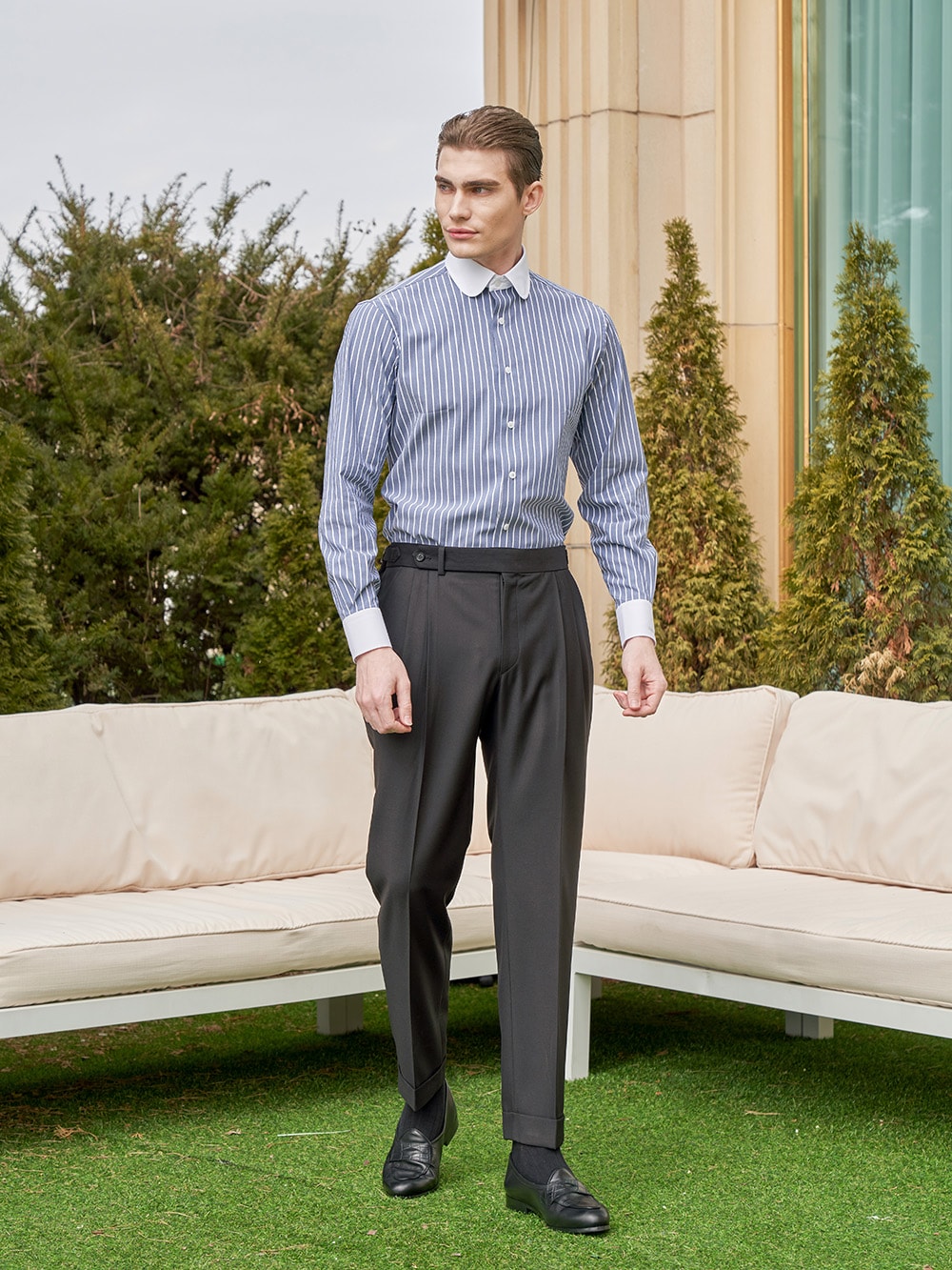 Tailored 2-Pleats Pants #010 [Black]