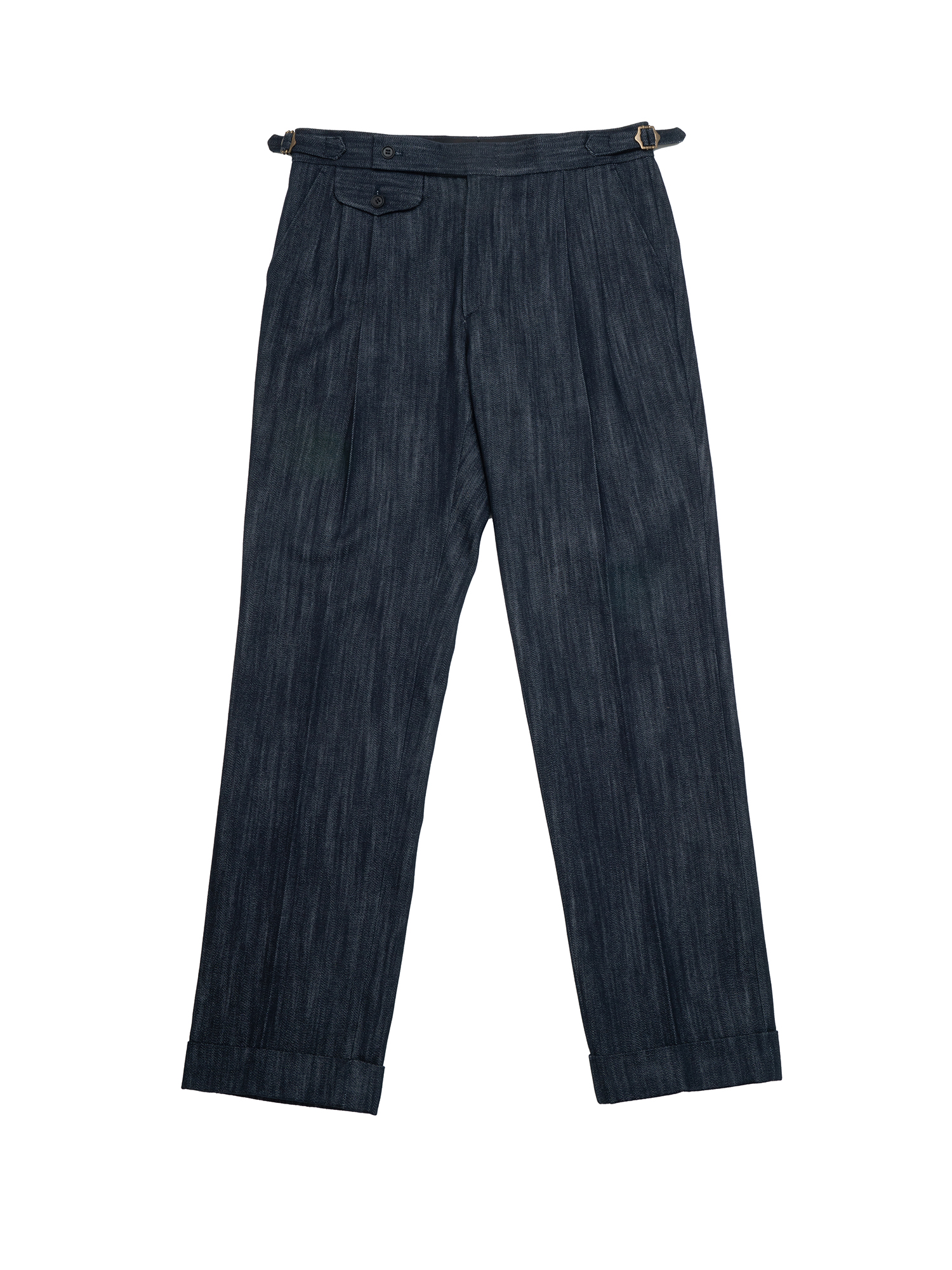 Tailored 2-Pleats Pants #011 [D.blue denim]