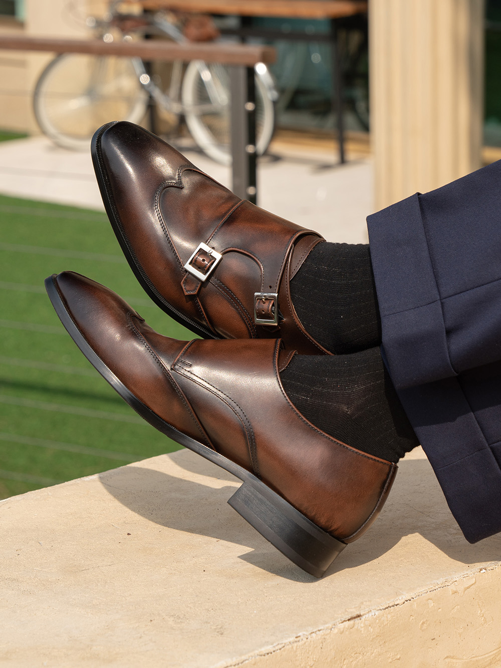 Ardor Monk-strap #018 [Classic brown]