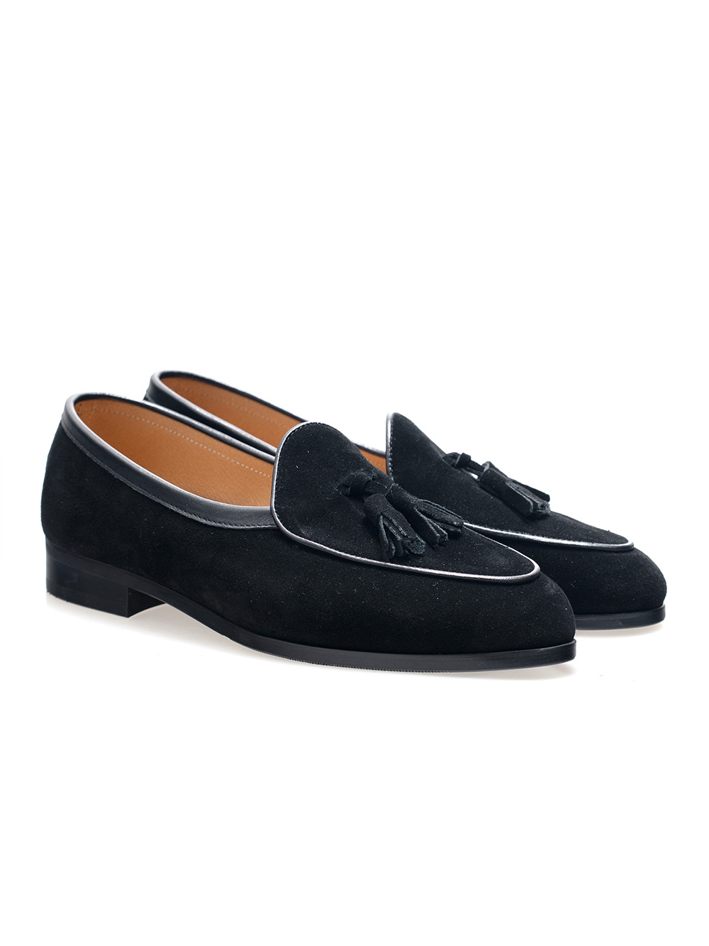 Belgian Tassel Loafers #4402 [Black suede]