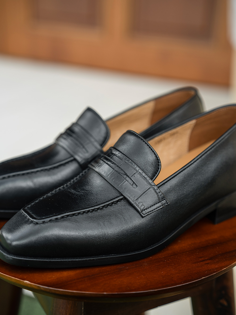 Ardor Loafers #1001 [Black & Crocodile]