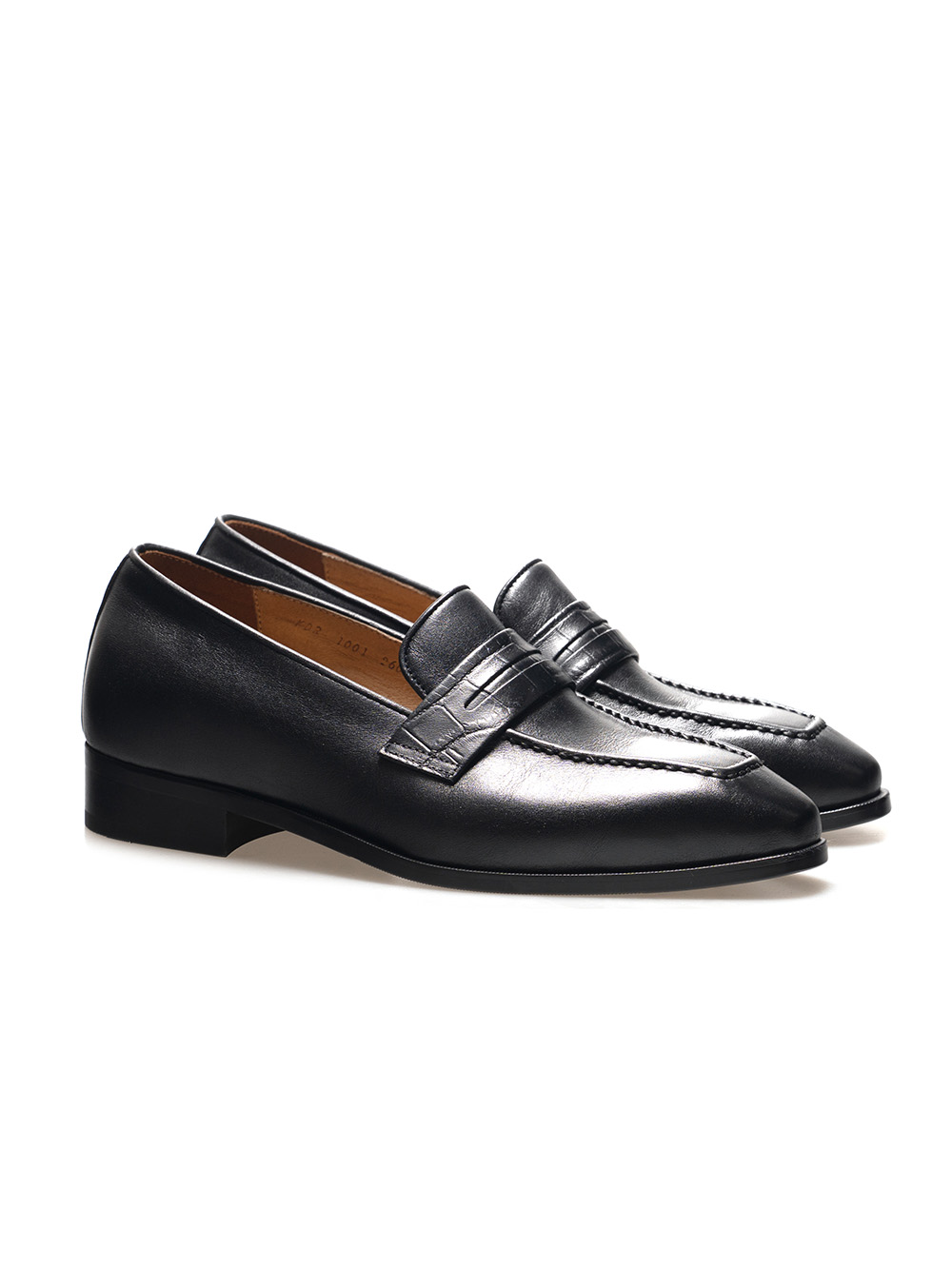 Ardor Loafers #1001 [Black & Crocodile]