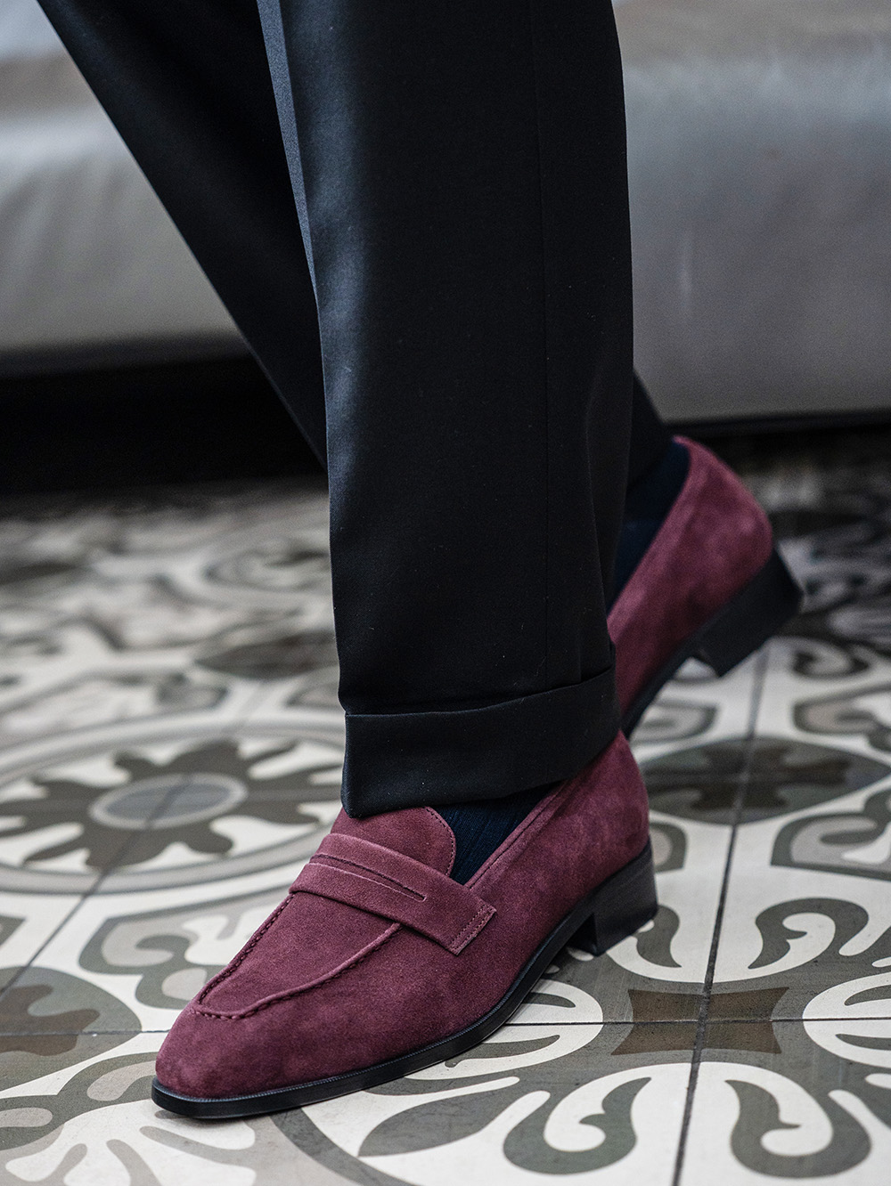 Ardor Loafers #1001 [Wine suede]