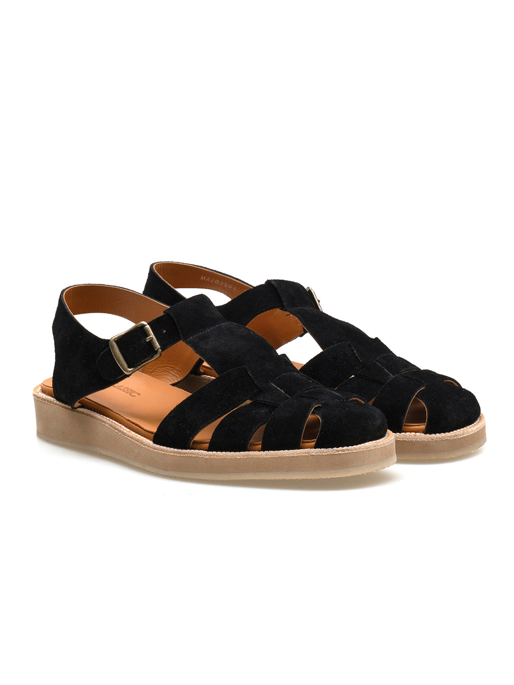 Fisherman Sandals #7001 [Black suede]