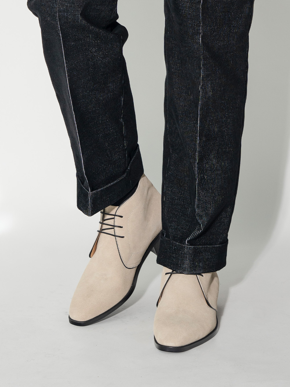 Ardor Chukka boots #0018 [Ivory suede]