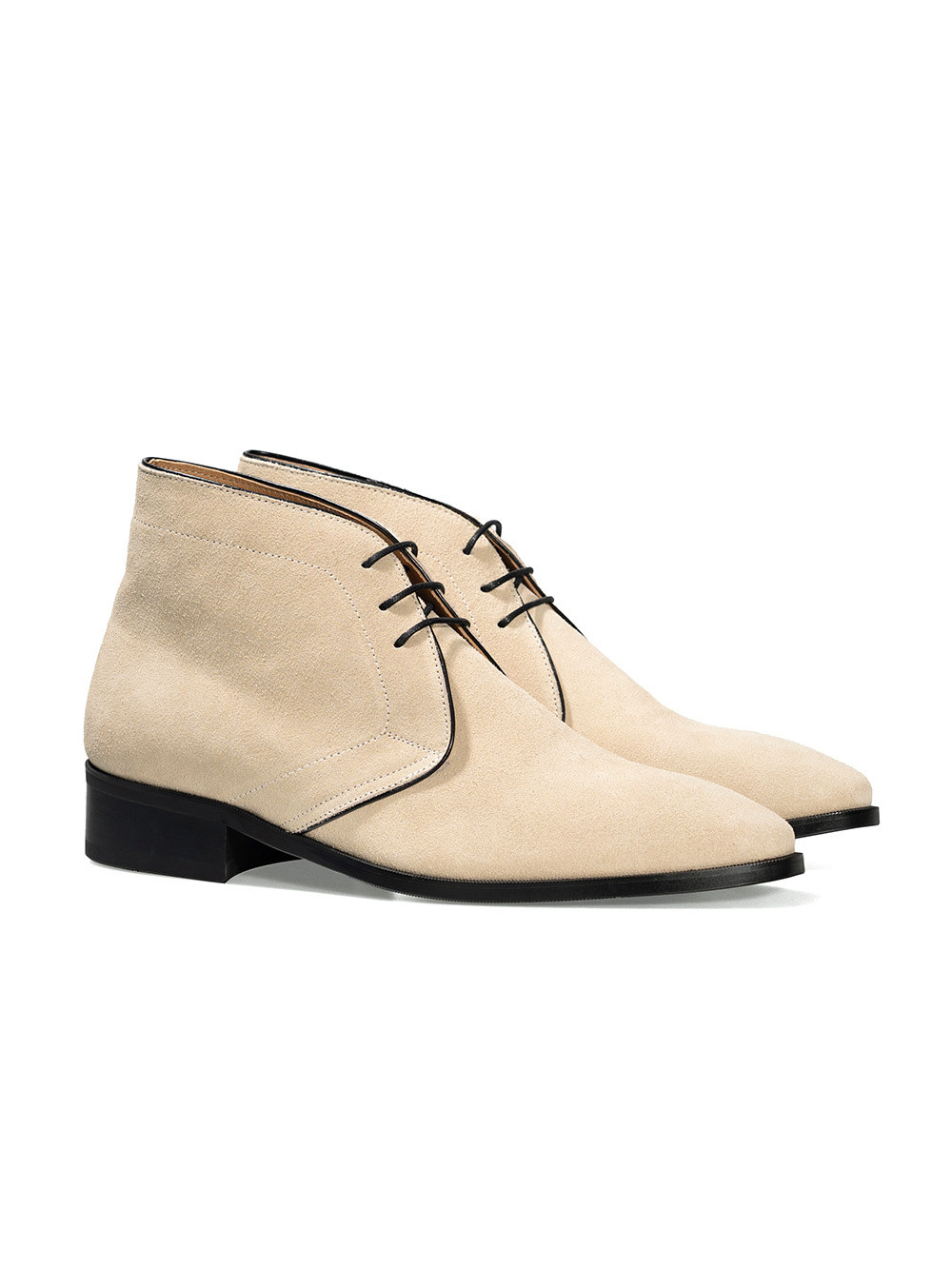 Ardor Chukka boots #0018 [Ivory suede]