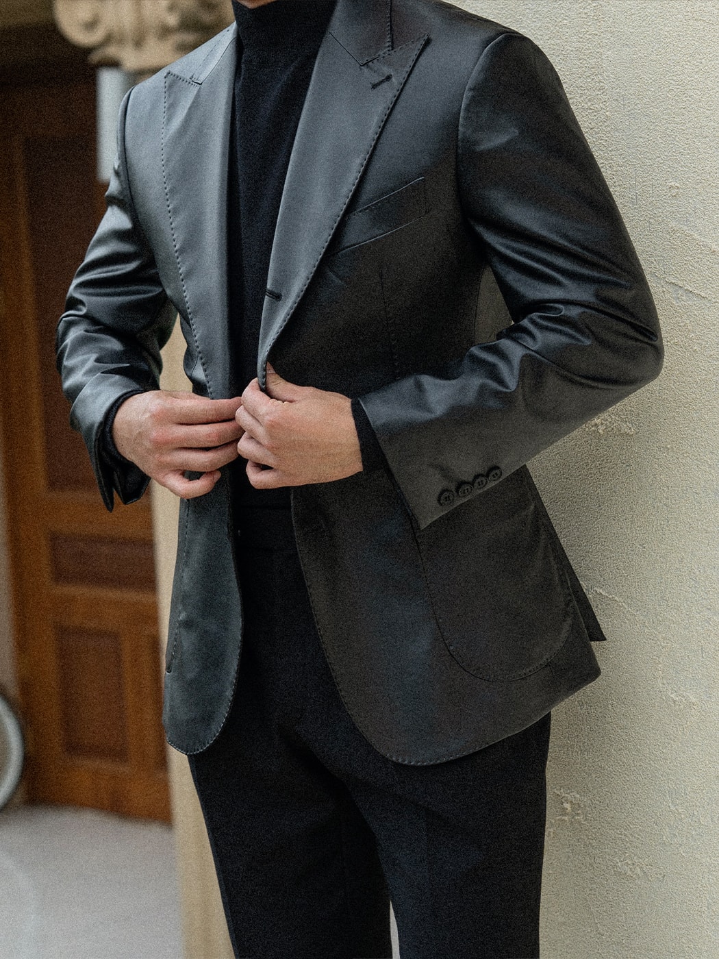 Tailored Leather Jacket #004 [Black]