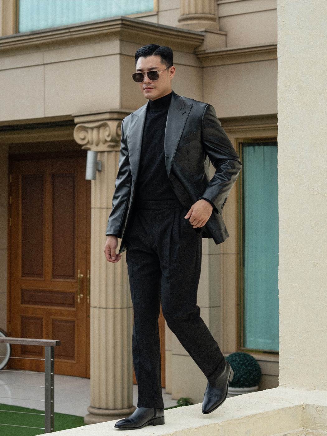 Tailored Leather Jacket #004 [Black]
